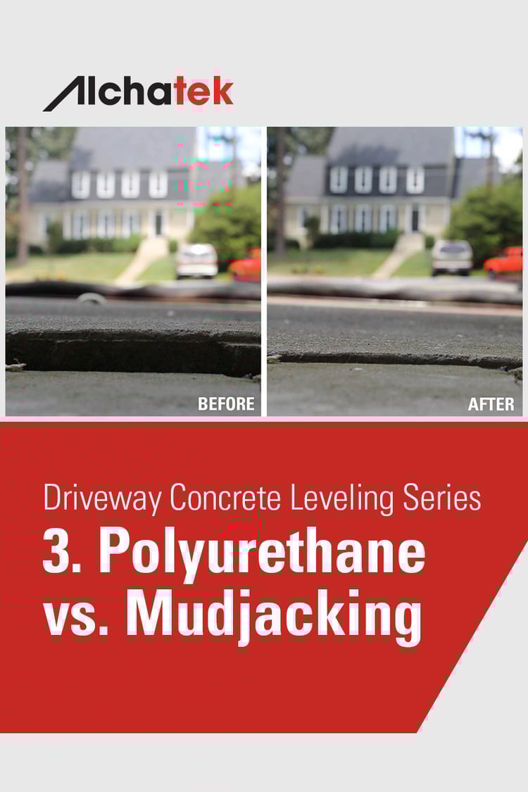 Driveway Concrete Leveling Series 3. Polyurethane vs. Mudjacking